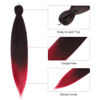 Picture of DIFUNEE Pre-stretched Braiding Hair - 24 Inch 8 Packs Ombre Red Long Braiding Hair For Twist or Box Braids, Yaki Texture Hot Water Setting Synthetic Braiding Hair Extensions (24 Inch, T530-8P)