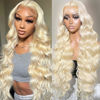 Picture of Alimubi 613 13x6 Lace Front Wig Human Hair 200 Density 613 Lace Front Wig Human Hair Body Wave Blonde Wig Human Hair（26 Inch）