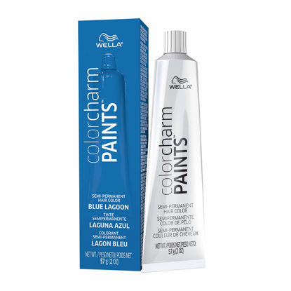 Picture of COLORCHARM Paints Semi-Permanent Hair Dye for Temporary Hair Color| Intermixable Shades| Blue Lagoon| 2 Fl Oz