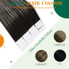 Picture of Easyouth Ombre Tape in Human Hair Extensions Off Black Fading to Silver Mixed Natural Black Tape ins Human Hair Extensions Double Sided Glue in Hair Extensions 22Inch 50g 20pcs