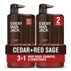 Picture of Every Man Jack Cedar + Red Sage Hydrating Mens 3-in-1 All Over Wash for All Skin and Hair Types - Body Wash, Shampoo and Conditioner with Naturally Derived Ingredients - 28.8oz (2 Pack)