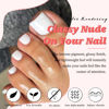 Picture of LuckForever 168pc Press on Toenails Women Fake Toe Nails with Glue Adhesive Tabs, White Fake Toenails Press on Nails Toe Acrylic Nail Tips Short Square False Toenails Artificial Toe Nails Press ons