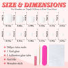 Picture of LuckForever 168pc Press on Toenails Women Fake Toe Nails with Glue Adhesive Tabs, White Fake Toenails Press on Nails Toe Acrylic Nail Tips Short Square False Toenails Artificial Toe Nails Press ons