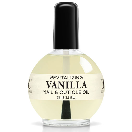 Picture of Ellie Chase Moisturizing Cuticle & Nail Care Oil 2.3 Fl Oz - Vanilla Scented - Infused with Jojoba Oil, Aloe, Vitamin E - Nail & Cuticle Hydration, Repair, Moisturizer, Strengthener, Growth