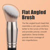 Picture of TEOYALL Flat Angled Foundation Brush, Large Dense Synthetic Bristles Kabuki Brush for Base Makeup with Liquid Cream Powder