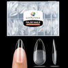 Picture of Luckyfairy Medium Almond Nail Tips, 360pcs Soft Gel Pre-Shaped Acrylic Fake Nails, Half Matte Full Cover Clear Gelly Press on Flase Nail Tips for Extension Nail Manicure Home DIY 12 Sizes Gelly Tips