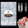 Picture of Short Square Gel x Nail Tips Full Cover 360pcs Pre-buff Short Square Fake Acrylic Nails Half Matte Clear False Nail Tips for gel x nail extension DIY Gelly Tips, 12 Sizes Luckyfairy