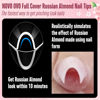 Picture of NOVO OVO Nail Tips Russian Almond Coffin Ballerina, Soft Gel x Acrylic Full Cover Nail Kit for Russia 3D Sculptured Edge Fake Nails Manicure, Extra Long XL XXL French tip Press on 10 sizes 360pcs