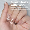 Picture of SXC Cosmetics French Tip Press On Nails - Skin Tone Nude and Color Series, XS Square X-Pro Tips Starter Kit ST113KIT