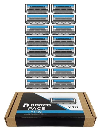 Picture of Dorco Pace 4 Pro - Four Blade Razor Shaving System - 16 Cartridges (No Handle)