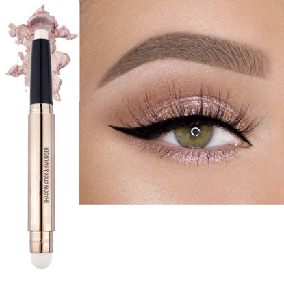 Picture of Eyeshadow stick Metallic Matte Shimmer Cream Eye Shadow Pencil Crayon Smooth Cream Shimmer Shadow Pen Long Lasting Waterproof Highlighter Makeup Hypoallergenic Highlighter