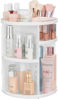 Picture of HBlife 360 Rotating Makeup Organizer Adjustable Carousel Large Capacity Revolving Perfume Organizer Skincare Organizers Cosmetic Storage Spinning Holder for Vanity, White