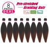 Picture of Dorsanee Braiding Hair Pre Stretched 14 Inch 8 Packs Ombre Brown Braiding Hair Extensions for Crochet Box Braids Twists Locs Hair Soft Yaki Texture Hot Water Setting (14inch,#1B/30)