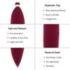 Picture of Dark Red Burgundy Braiding Hair Pre Stretched 26 inch Synthetic Hair for Braiding Micro Braiding Hair Extensions for Box Braids Long Knotless Prestretched Pre Stretched Braiding Hair (Pack of 6, 900#)