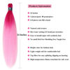 Picture of Pink Braiding Hair Pre Stretched Ombre 6 Pack EZ Crochet Braid Long Braiding Hair Pre Stretched Colorful Itch Free Synthetic Fiber Braids Hair Extensions 24 In Prestretched Braiding Hair by UPruyo