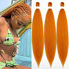 Picture of UPruyo Prestretched Braiding Hair 30 inch Burnt Orange Braiding Hair Pre Stretched Colored Hair Extensions for Braiding Box Braids Hair Yaki Long Micro Knotless Kanekalon Pre Stretched Braiding Hair
