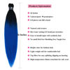 Picture of UPruyo Blue Ombre Braiding Hair for Braiding 26 inch Pre Stretched Braiding Hair Ombre Kanekalon Pre-Stretched Prestretched Braiding Hair Extensions (Ombre Blue-3 Packs)