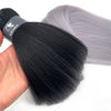 Picture of Pre Stretched Braiding Hair Ombre Black Silver Grey Braiding Hair Pre Stretched Kanekalon 26 Inch Long Prestretched Braiding Hair Ombre Synthetic Hair for Braiding Extensions UPruyo (3 Packs)