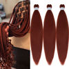 Picture of UPruyo Ginger 350 Braiding Hair Pre Stretched Kanekalon Prestretched Braiding Hair 26 Inch Brown Copper Auburn Braiding Hair Extensions for Box Braids