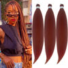 Picture of UPruyo Ginger 350 Braiding Hair Pre Stretched Kanekalon Prestretched Braiding Hair 26 Inch Brown Copper Auburn Braiding Hair Extensions for Box Braids