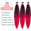 Picture of UPruyo Mixed Black Pink Braiding Hair Pre Stretched Prestretched Braiding Hair Ombre Pink Hair Extensions for Braids Synthetic Hair for Braiding Colored Kids Micro Braiding Hair (26 In 3 Packs)