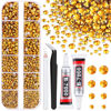 Picture of 6100Pcs Resin Rhinestones for Crafting with 2Pcs 10ml B7000 Jewelry Glue, 1 Box Flatback Crystals Diamond (Gold) for Bedazzling Crafts DIY Nail Art Non Hotfix Gems for Clothing Shoes Tumblers