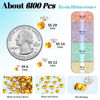 Picture of 6100Pcs Resin Rhinestones for Crafting with 2Pcs 10ml B7000 Jewelry Glue, 1 Box Flatback Crystals Diamond (Gold) for Bedazzling Crafts DIY Nail Art Non Hotfix Gems for Clothing Shoes Tumblers