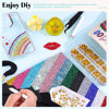 Picture of 6100Pcs Resin Rhinestones for Crafting with 2Pcs 10ml B7000 Jewelry Glue, 1 Box Flatback Crystals Diamond (Gold) for Bedazzling Crafts DIY Nail Art Non Hotfix Gems for Clothing Shoes Tumblers