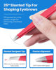 Picture of Expert Eyebrow Hair Removal Tweezer with Leather Case, GlamTweeler High Precision Slant Tip Stainless Steel Tweezers for Men and Women (Hot Pink)