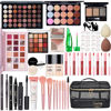 Picture of All in One Makeup Kit for Women Full Kit, Make Up Gift Set for Women, Makeup Essential Bundle Includes Foundation Face Primer Eyeshadow Contour Palette Lipstick Eyeliner Mascara Cosmetic Brush Set