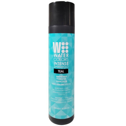 Picture of Watercolors INTENSE Semi Permanet Color Depositing Shampoo. Sulfate & Paraben Free to Maintain & Enhance Hair Color 8 fl oz - TEAL