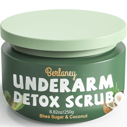 Picture of Armpit Detox and Scrub with Shea Butter and Coconut 8.82oz-Exfoliating Scrub with Natural Ingredients for Removing Odor, Deep Cleansing and Exfoliating, also for Legs, Knee, Feet, Hands and Body
