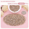 Picture of 3000PCS SS8/2.5mm Crystal Rhinestones (Golden Shadow/Champagne), Bedazzling Flatback Glass Rhinestones for Crafting DIY Nail Art Makeup Decoration, Gems Diomand Charms for Tumbler Shoes Clothing Mug