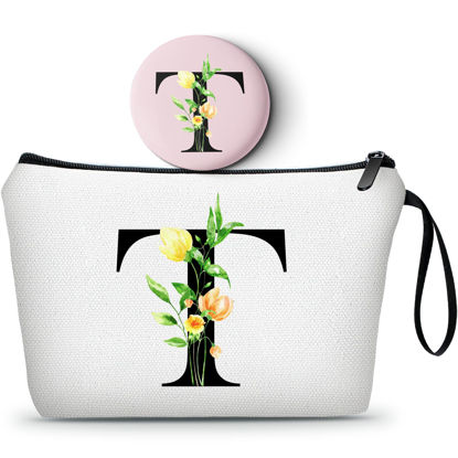 Picture of Gifts for Mom Birthday,Initial Gifts,Monogram Gifts,Gifts for Friends,Makeup Bag with Mirror,Bride to be Gifts,Sisters Gifts from Sister,Womens Gifts Unique,Personalized Gifts,Christmas Gifts,T