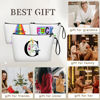 Picture of SEAMOON Friend Birthday Gifts for Women,Appreciation Gifts for Coworkers,Nurse Gifts,Bridesmaid Gifts,Makeup Bag with Mirror,Cosmetic Pouch,Sister Gifts,Personalized Gifts,Christmas Gifts,G