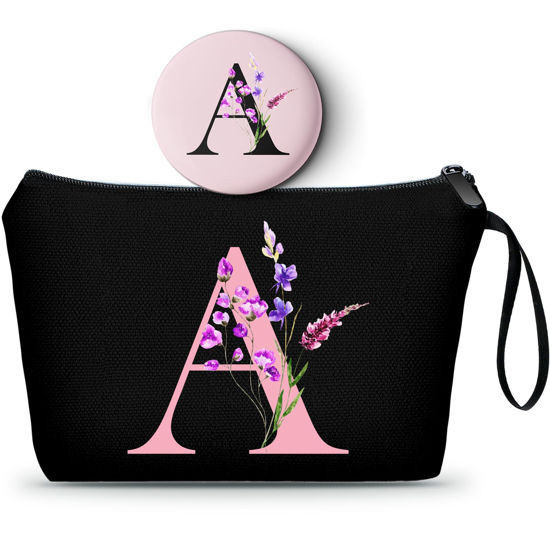 Picture of SEAMOON Gifts for Women Birthday Unique,Makeup Bag,Maid of Honor Gifts,Friendship Gifts for Women,Sister Birthday Gifts from Sister,Bridesmaid Bride Cosmetic bag with Mirror,Christmas Gifts,A