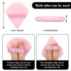 Picture of Maitys 12 Pieces Powder Puff Triangle Face Makeup Cosmetic for Loose Powder Soft Body Washable Reusable Foundation Sponge Mineral Wet Dry Makeup Tool(Pink, Small)