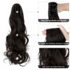 Picture of Mitrygreen Claw Clip Ponytail Extension 18" Clip in Wavy Ponytail Hair Extensions Long Pony Tails for Women Extensions Dark Brown Wave Hairpiece