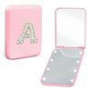 Picture of Aganmi Preppy Birthday Gifts for 8 9 10 11 12 13 Year Old Girls Cute Pearl Initial Compact Mirror with Lights Mini LED Pocket Makeup Mirror Teen Girls Trendy Stuff Travel Essentials for Women (A)