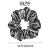 Picture of Sufermoe 6 Pcs Satin Silk Hair Scrunchies, Dark Grey (4.5 Inch) - Hair Ties for Women and Girls, Hair Accessories