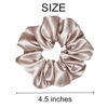 Picture of 6 Pcs Satin Silk Scrunchies, Soft Hair Ties, Fashion Bands, Hair Bows, Ponytail Holders, Elastic Bracelets - Hair Accessories for Women and Girls (4.5 Inch, Yellow and Brown)