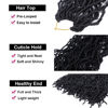 Picture of 22 Inch Soft Locs Crochet Hair Pre Looped 6 Packs Faux Locs Crochet Braids Curly Wavy Goddess Locs for Butterfly Locs Hair (22 Inch 6PACK 1B)