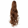 Picture of FELENDY Ponytail Extension Claw 18" 20" Curly Wavy Straight Clip in Hairpiece One Piece A Jaw Long Pony Tails for Women Light Auburn