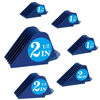Picture of Clipper Guards for Wahl 10 12 14 16 18 20 Hair Clipper Guards 6pcs Extra Long Clipper Guard Attachments 2.5 Inch Clipper Guides Multiple Sizes Universal 2.5", 2.25", 2", 1.75", 1.5", 1.25" (Blue)
