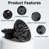 Picture of Hair Diffuser, Diffuser Attachment for Hair Dryer, Hair Diffuser for Curly Hair, Universal Diffuser for 1.4-2.6" Hair Blow Dryer Long Thick Curly Wavy Hair, Hair Attchment for Women, Black
