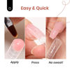 Picture of Beetles Poly Nail Extension Gel Kit, 4 Colors Pink White Poly Nail Gel Builder Sheer Pink Nail Gel Clear Nail Art Kit with Poly Brush & Slip Solution Nail Salon All In 1 Kit Valentine's Gift for Women