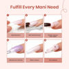 Picture of Beetles Poly Nail Extension Gel Kit, 4 Colors Pink White Poly Nail Gel Builder Sheer Pink Nail Gel Clear Nail Art Kit with Poly Brush & Slip Solution Nail Salon All In 1 Kit Valentine's Gift for Women