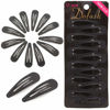 Picture of Dofash Matte Finished Snap Hair Clips Metal Grips 5CM/2IN Basic Hair Accessories 12PCS (Matte finished black)