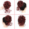 Picture of KETHBE Messy Bun Hair Piece Tousled Updo Hair Buns Extension Elastic Hair Band Hair Pieces Curly Hair Bun Scrunchie For Women (Red)