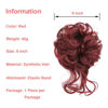Picture of KETHBE Messy Bun Hair Piece Tousled Updo Hair Buns Extension Elastic Hair Band Hair Pieces Curly Hair Bun Scrunchie For Women (Red)